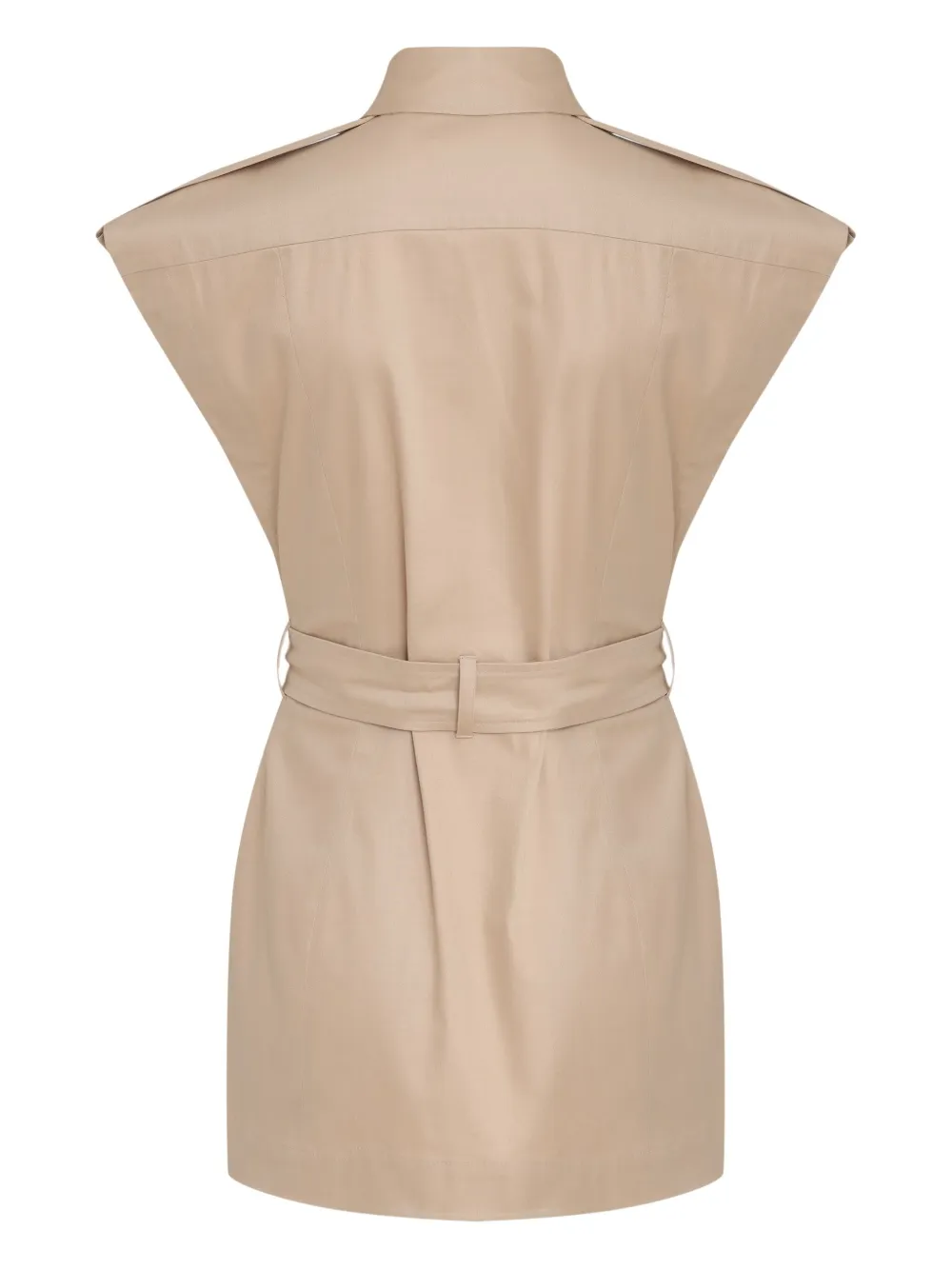 Gloria Coelho Jas met ceintuur Beige