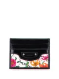 Gucci Pre-Owned 2021-2025 Balenciaga The Hacker Project Flora Calfskin and Canvas Neo Classic Case card holder - Black