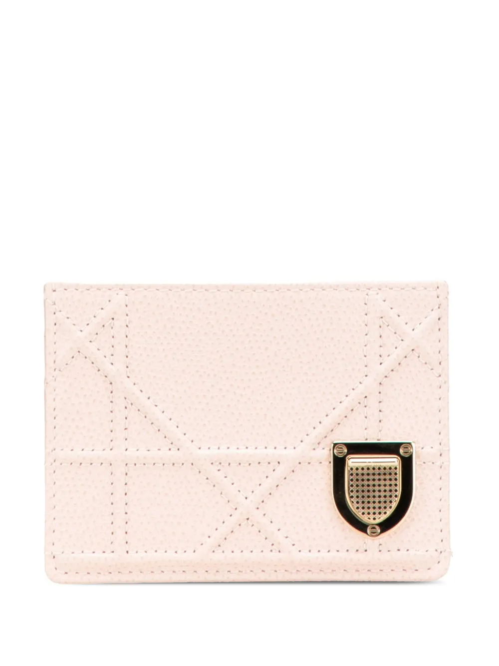 Christian Dior Pre-Owned 2019 グレインカーフ ディオラマ カードケース - ピンク Christian Dior Pre-Owned 2019 グレインカーフ ディオラマ カードケース - ピンク