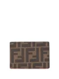 Fendi Pre-Owned 2010-2025 Zucca Coated Canvas and Leather card holder - Black
