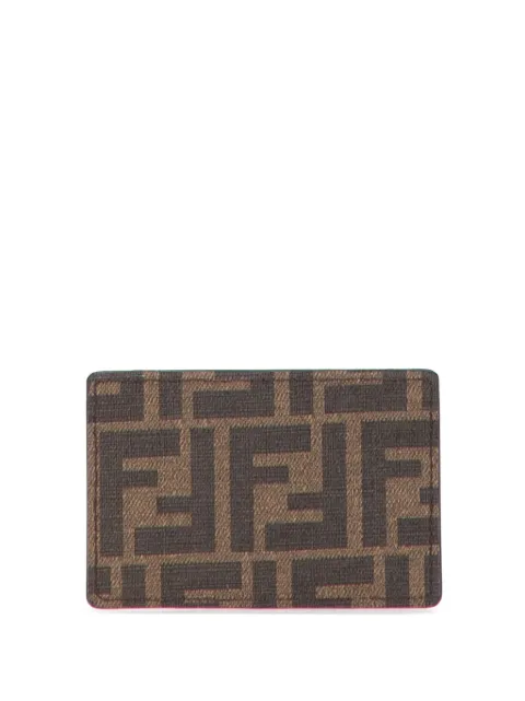 Fendi Pre-Owned 2010-2025 Zucca Coated Canvas and Leather card holder