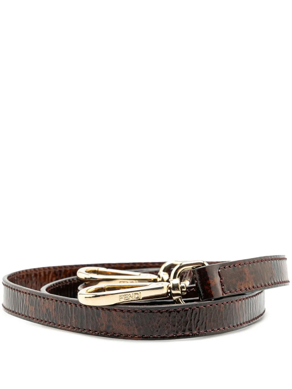 Fendi Pre-Owned 2000-2024 Leather Shoulder Strap | Brown | Image 1