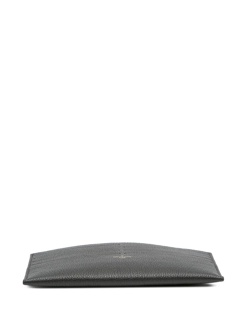 Pre-owned Louis Vuitton 2019-2025 Calfskin Felicie Insert Card Holder In Black