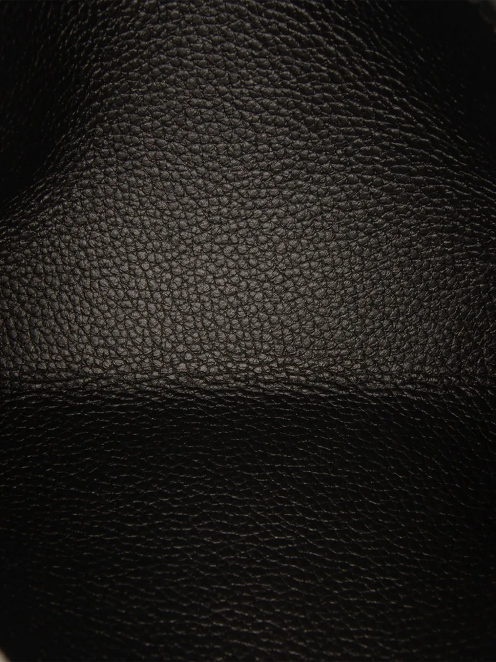 Pre-owned Louis Vuitton 2019-2025 Calfskin Felicie Insert Card Holder In Black