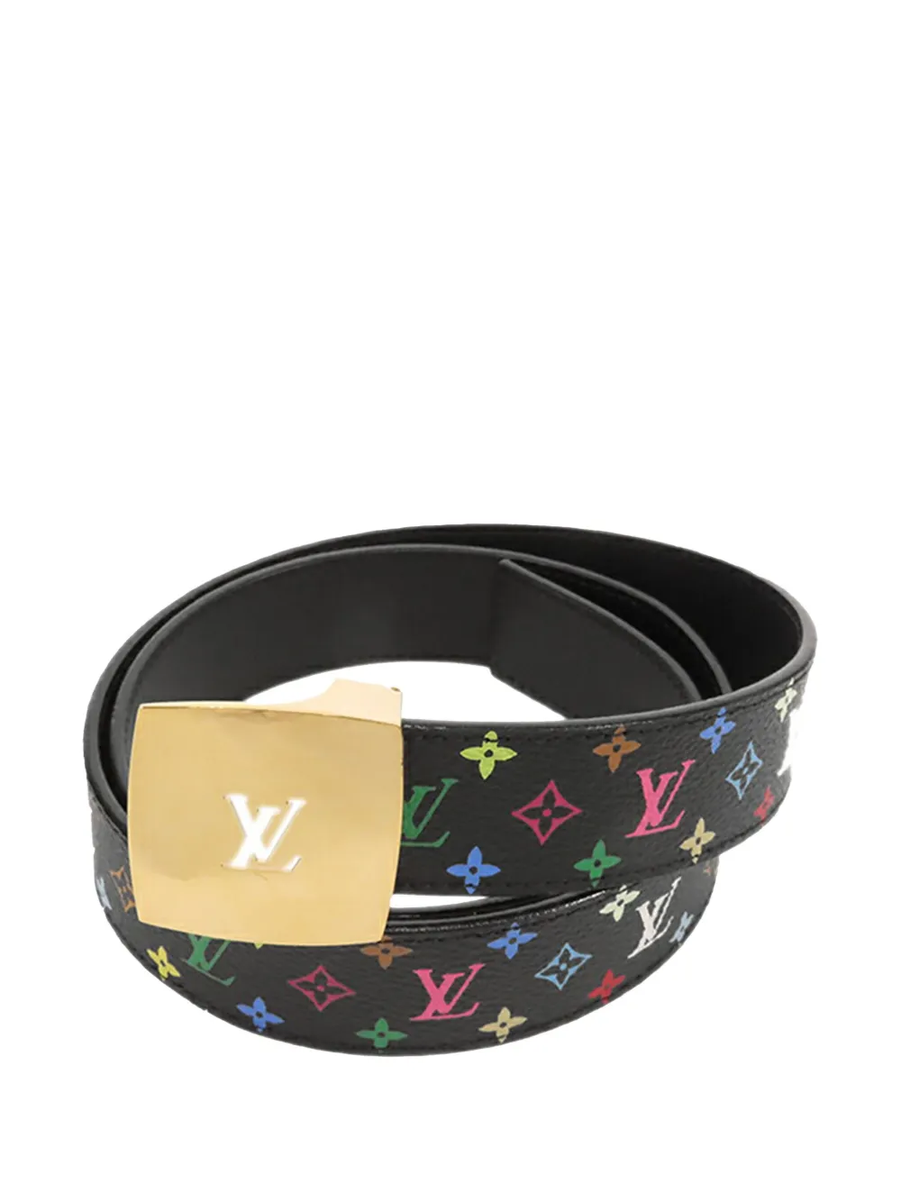 Louis Vuitton Pre-Owned 2010-2025 Monogram Multicolore LV Cut Reversible belt | Black | Image 1