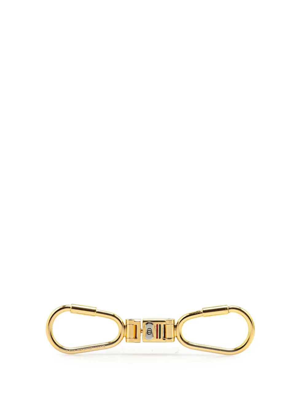 Gucci Pre-Owned llavero Interlocking G Web bañado en oro del siglo XX | dorado | Image 1