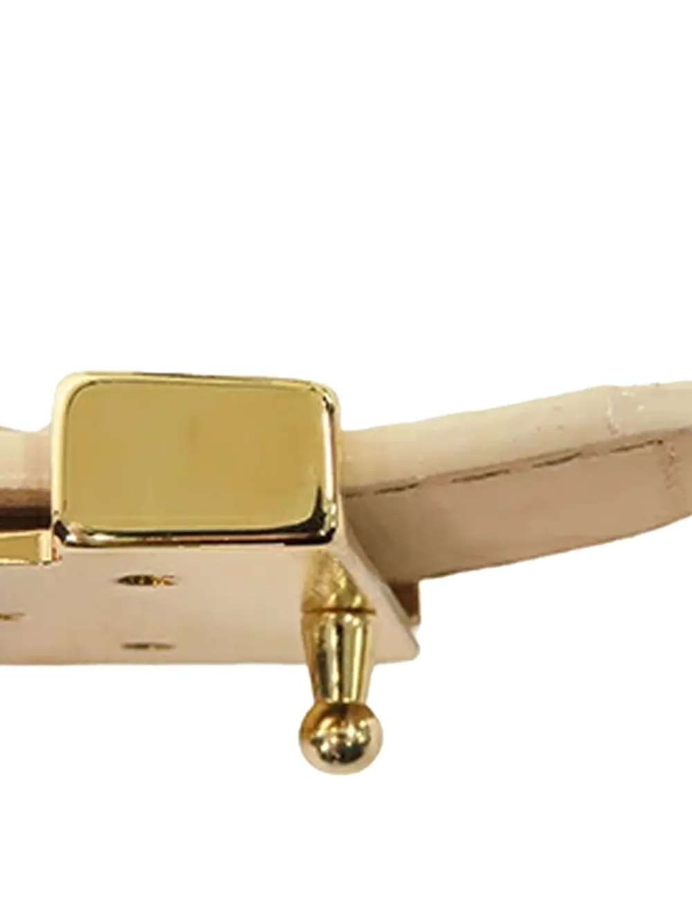 Pre-owned Louis Vuitton 2016 Damier Azur Initiales Belt In White