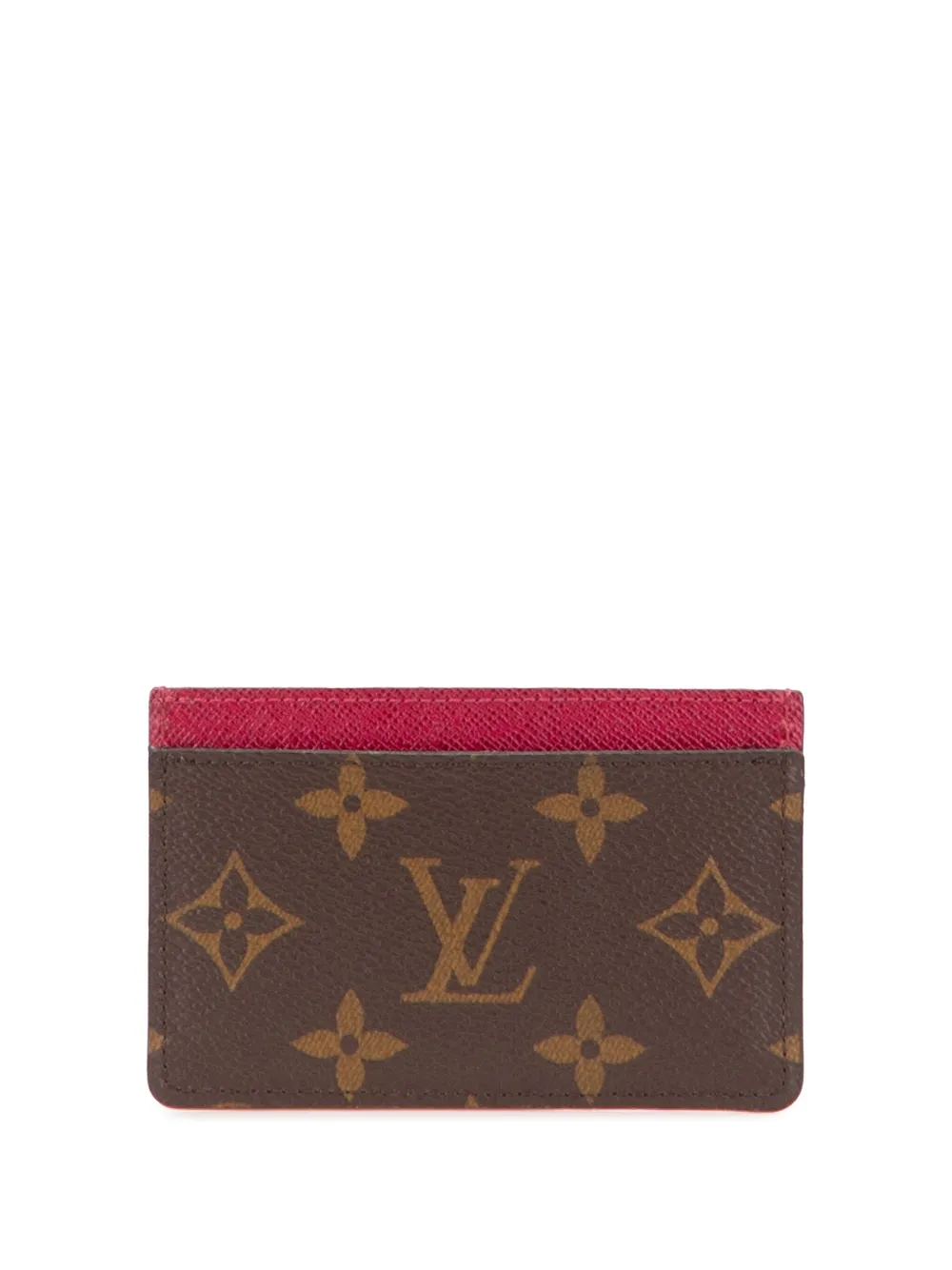 Pre-owned Louis Vuitton 2021-2025 Monogram Card Holder In Brown