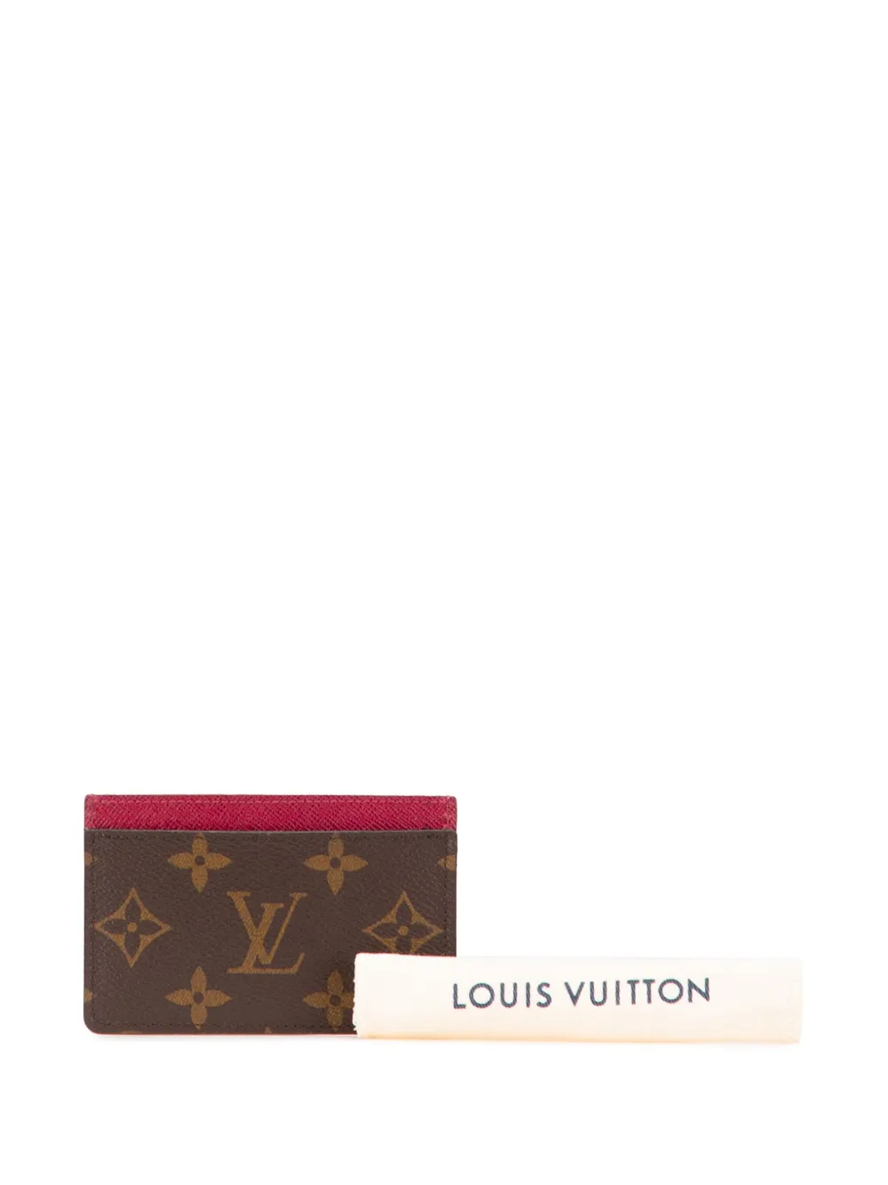 Pre-owned Louis Vuitton 2021-2025 Monogram Card Holder In Brown