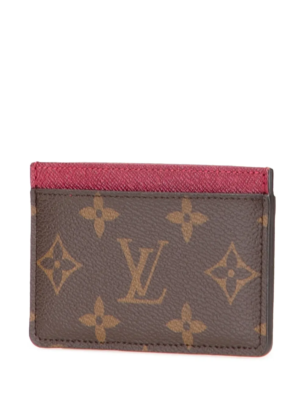 Pre-owned Louis Vuitton 2021-2025 Monogram Card Holder In Brown