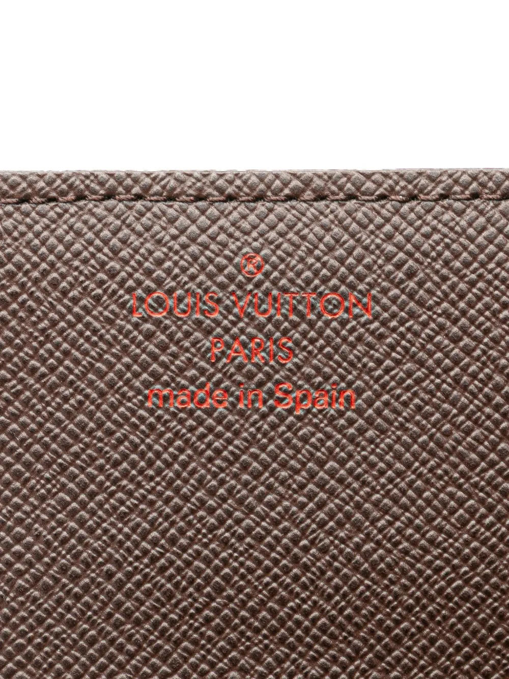 Pre-owned Louis Vuitton 2009 Damier Ebene Business Card Holder In Brown