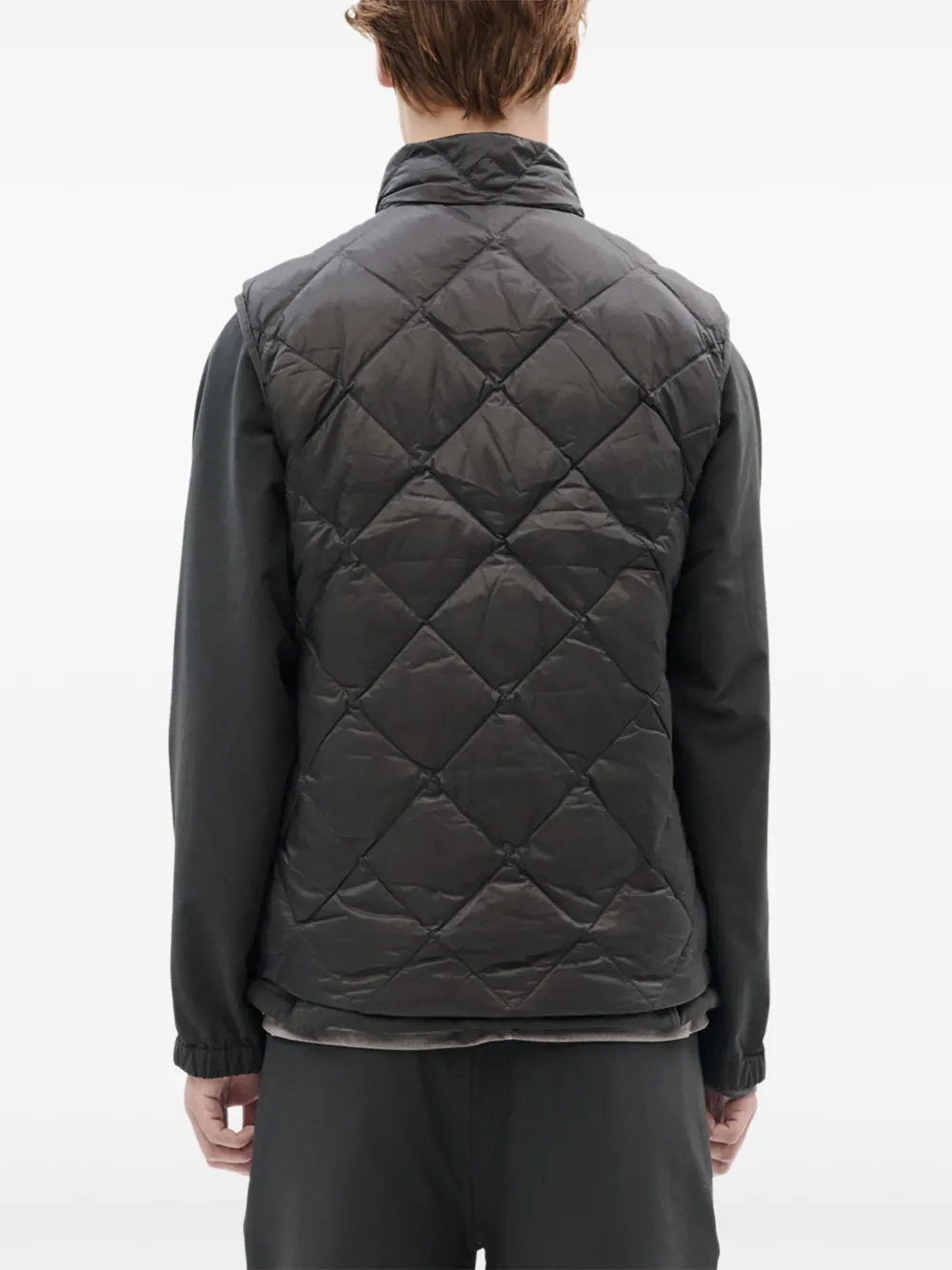 Hiking Patrol Quilted Diamond-pattern Gilet In Black