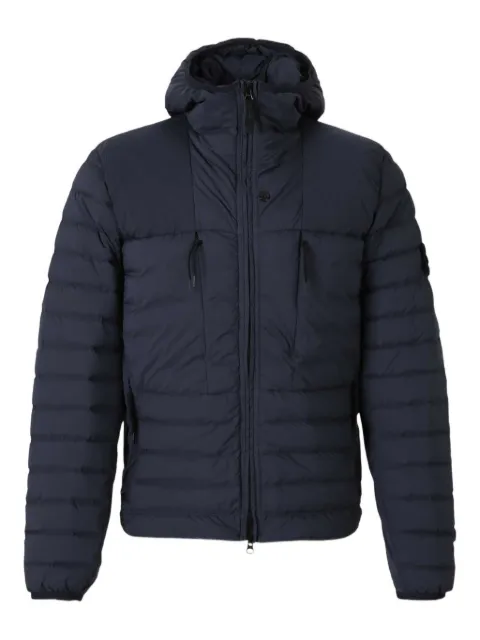 Stone Island logo-patch quilted jacket