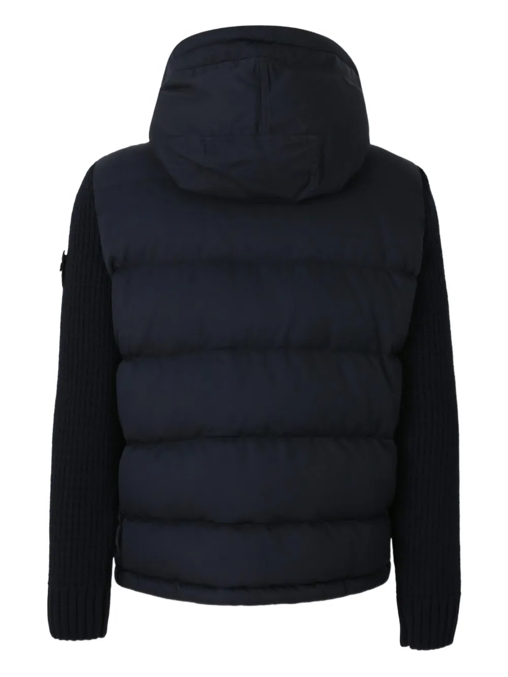 Stone Island Quilted Hooded Jacket In Blue