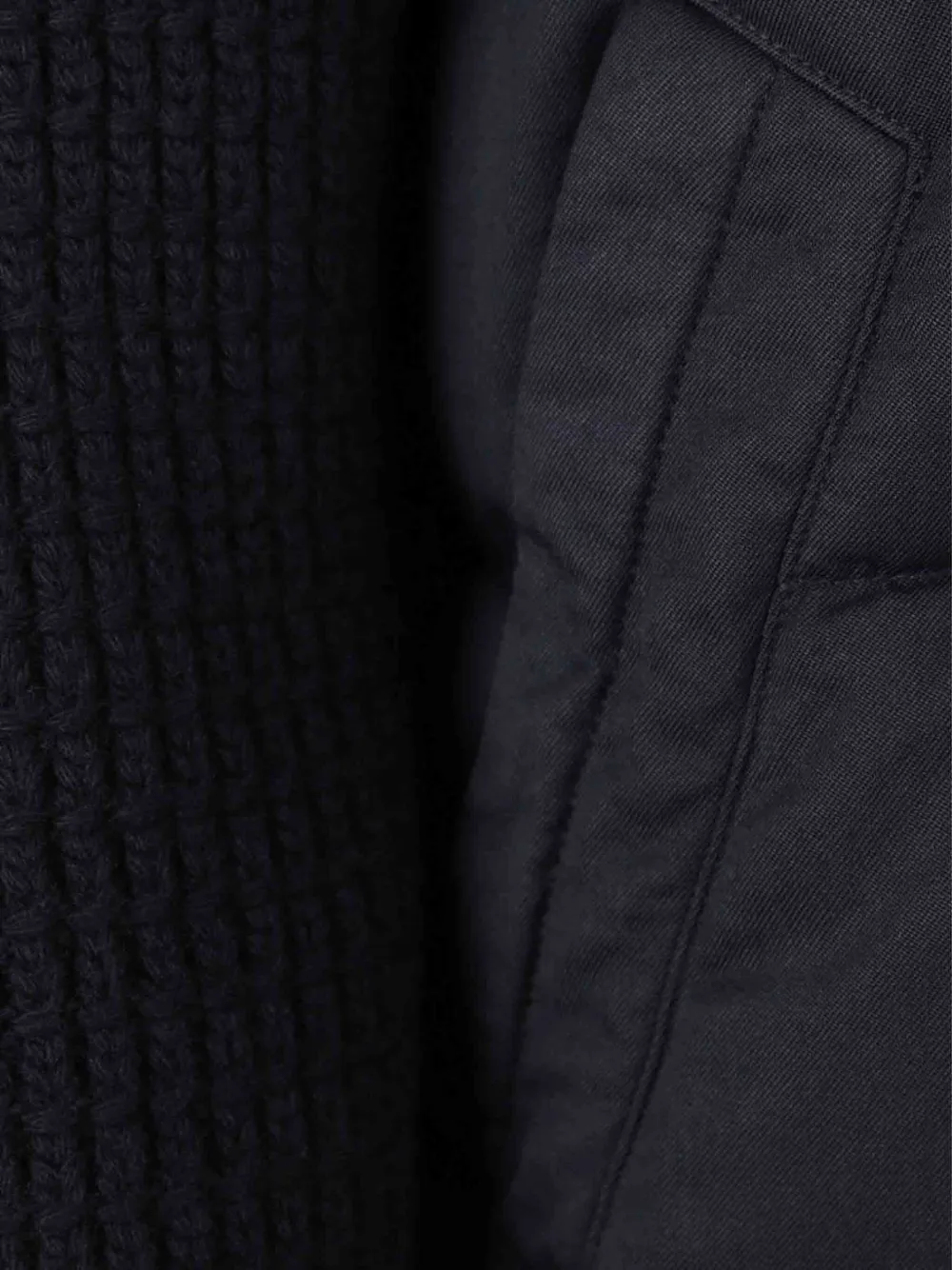 Stone Island Quilted Hooded Jacket In Blue