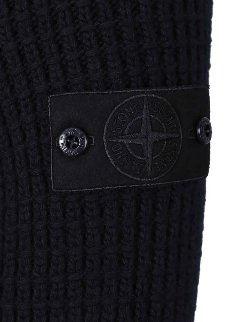 Stone Island Quilted Hooded Jacket In Blue