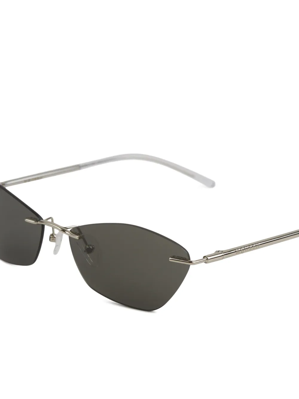 Alexander Mcqueen Geometric-frame Sunglasses In Gray