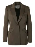 Roland Mouret peak-lapel blazer - KHAKI