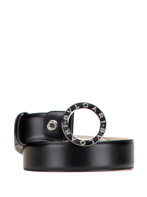 BVLGARI ブラック レザーベルト ブルガリ BVLGARI メンズ ベルト 本革 レザー レザーベルト ブラック