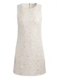 alice + olivia Cade embellished sleeveless shift dress - Neutrals