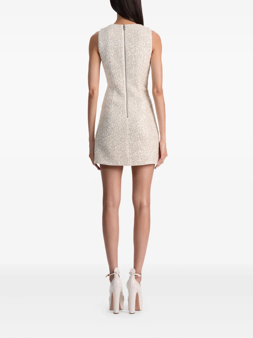 Alice And Olivia Cade Embellished Sleeveless Shift Dress In Multi