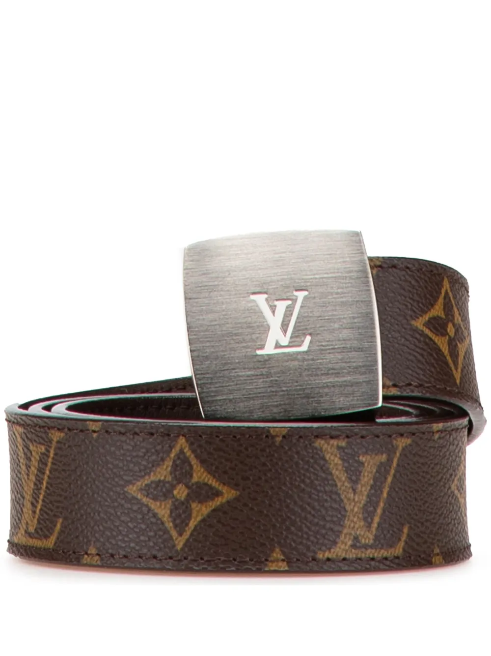 Louis Vuitton Pre-Owned 2005 Monogram LV Cut belt | Brown | Image 1