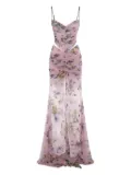 Blumarine floral print cut-out dress - Pink