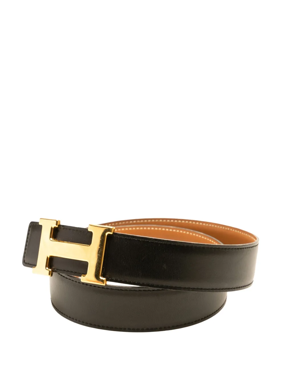Hermès Pre-Owned 1996 Box Calf and Gulliver Constance H belt | Image 2