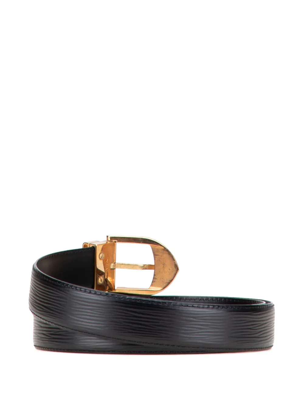Pre-owned Louis Vuitton 2000 Epi Ceinture Belt In Black