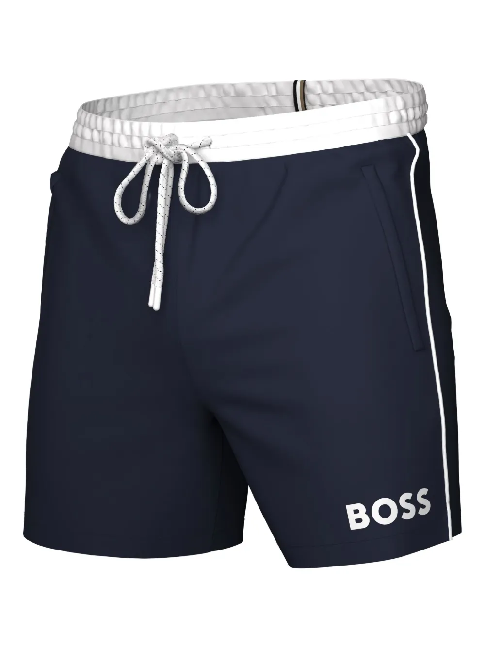 BOSS Bermuda com listra lateral | Azul | Image 1