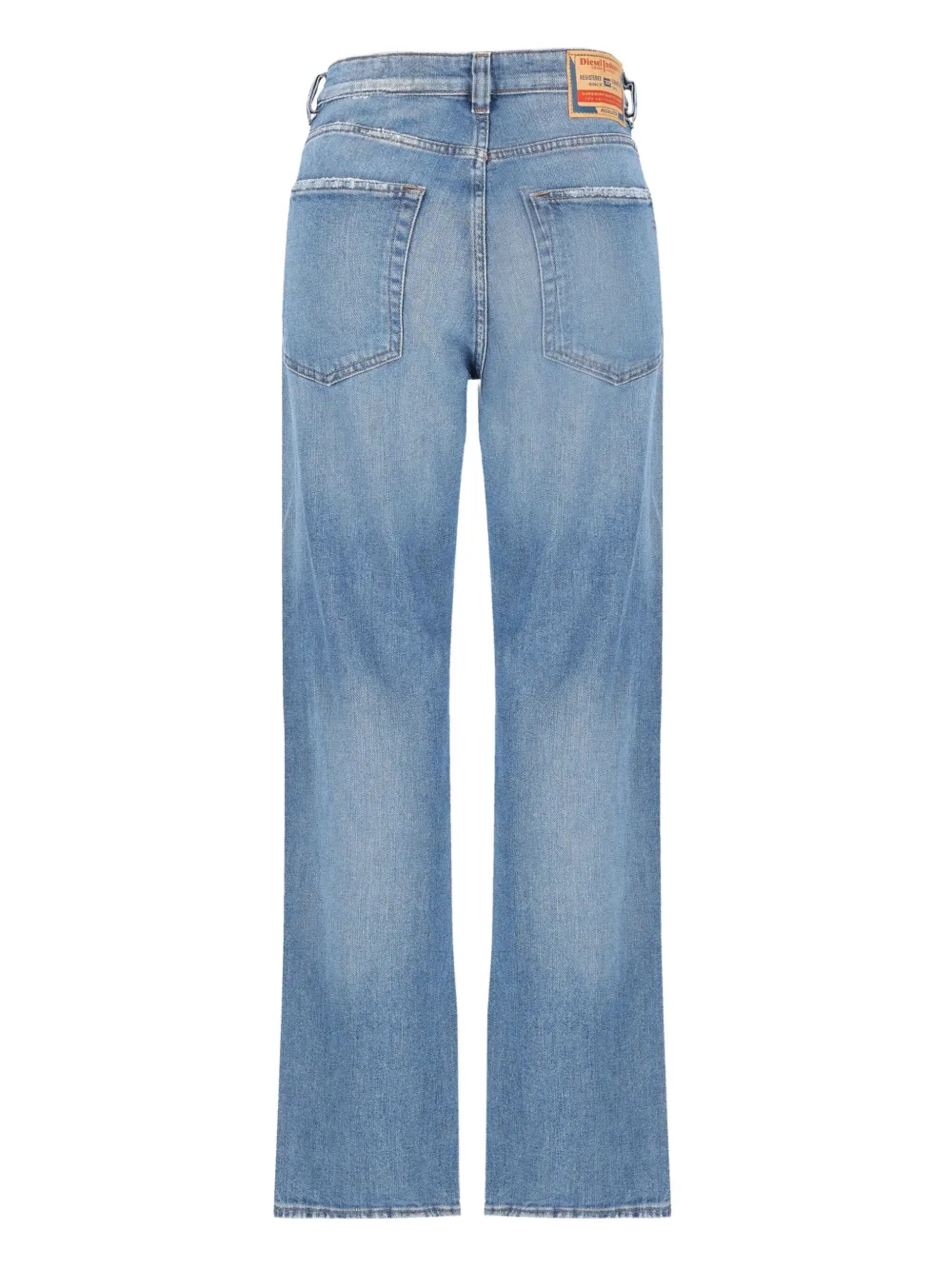 Diesel stone-washed logo-patch jeans - Blauw