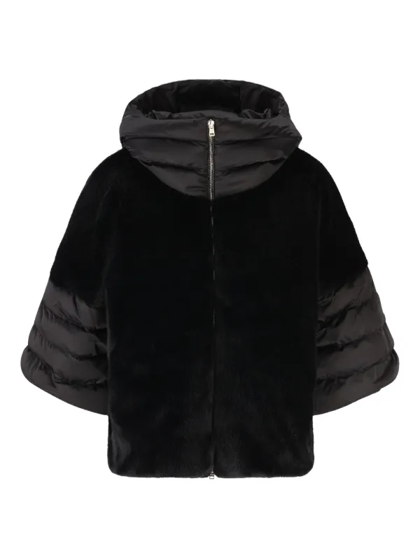 Herno フーデッド エコファージャケット | ブラック | FARFETCH JP
