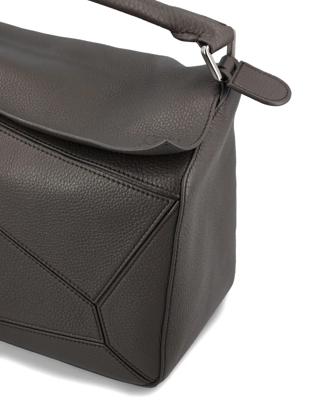 Loewe Large Puzzle Leather Tote Bag In Gray