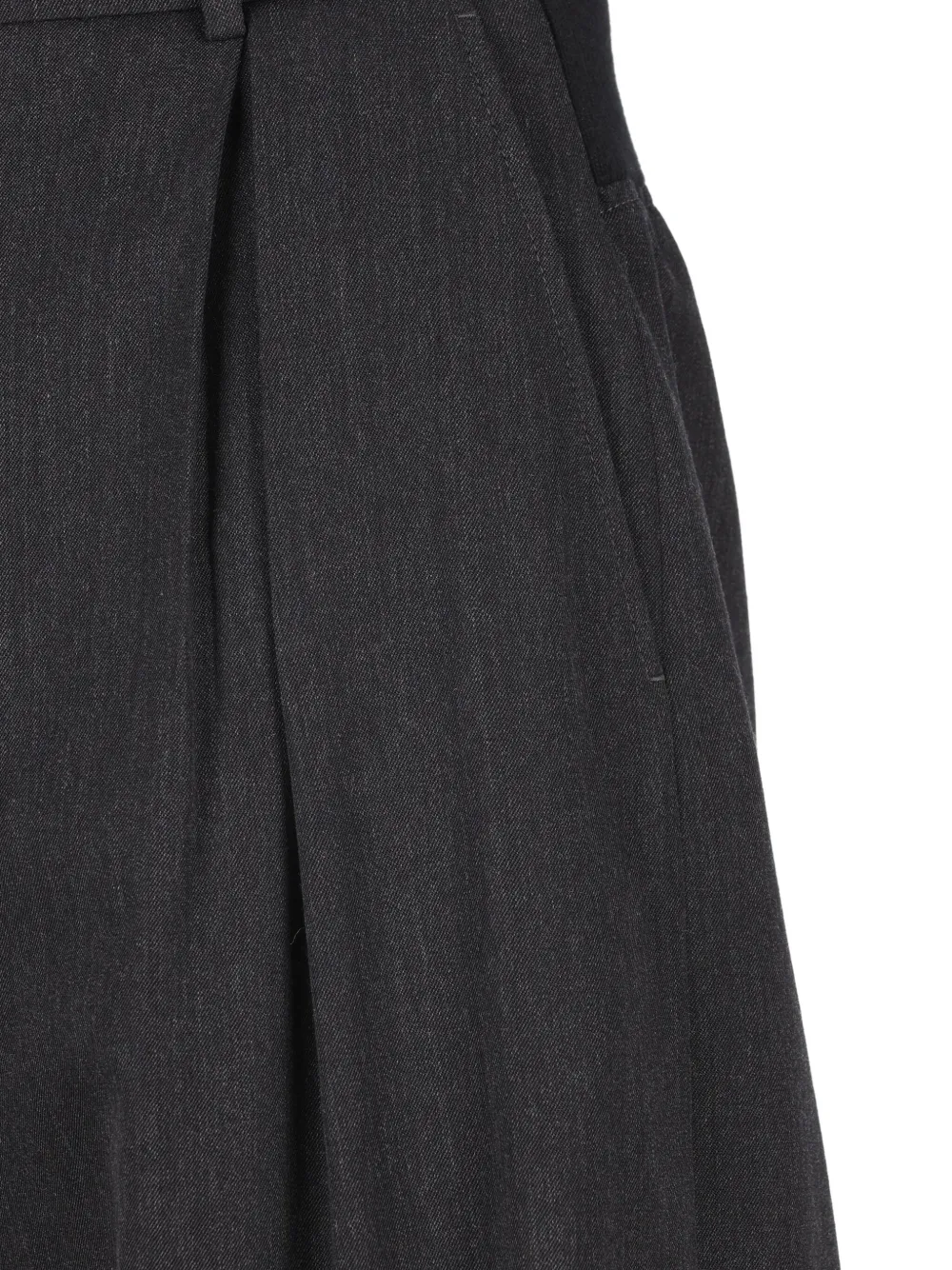 Loewe Pleated Cropped Trousers In Gray