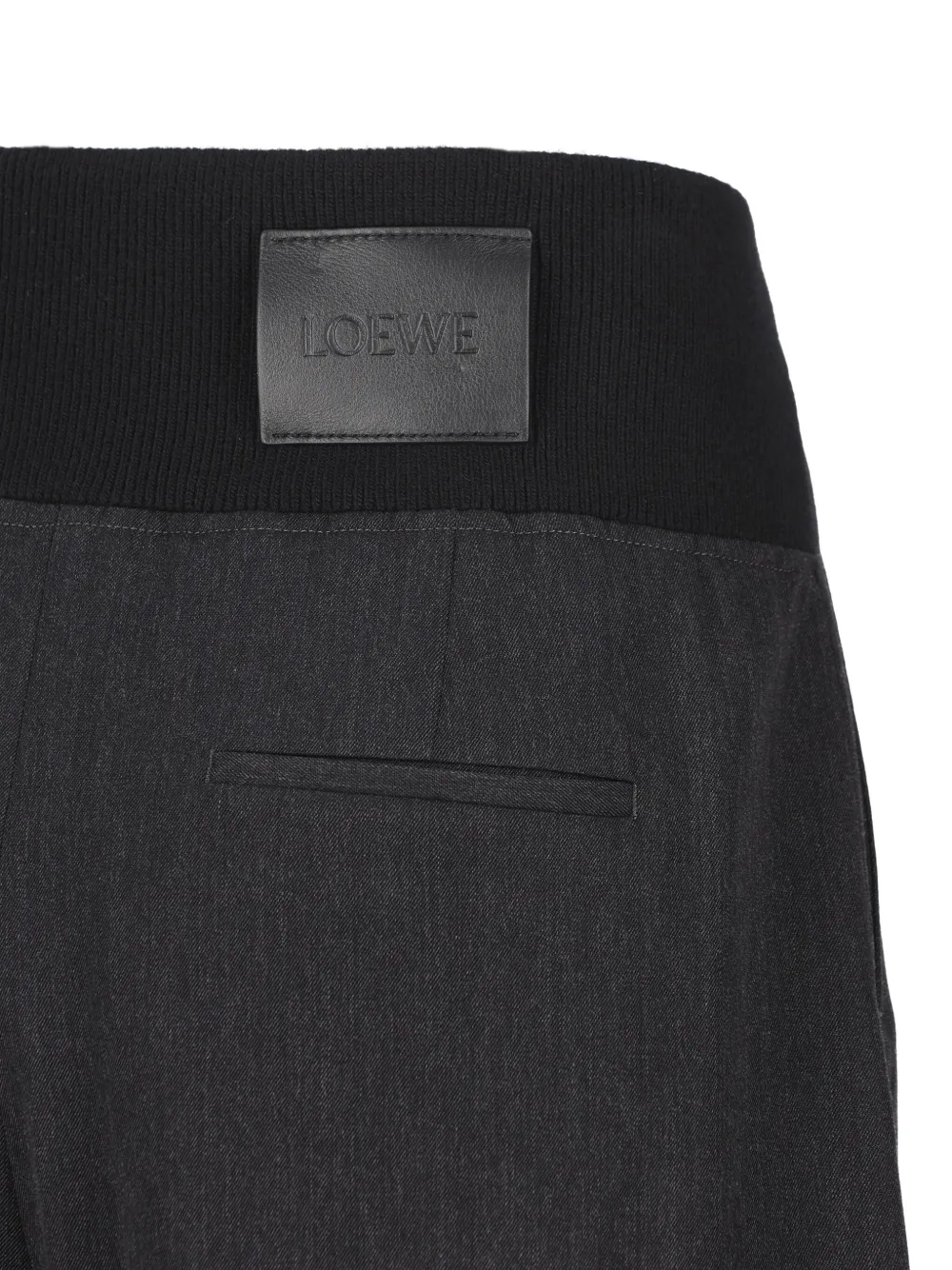 Loewe Pleated Cropped Trousers In Gray