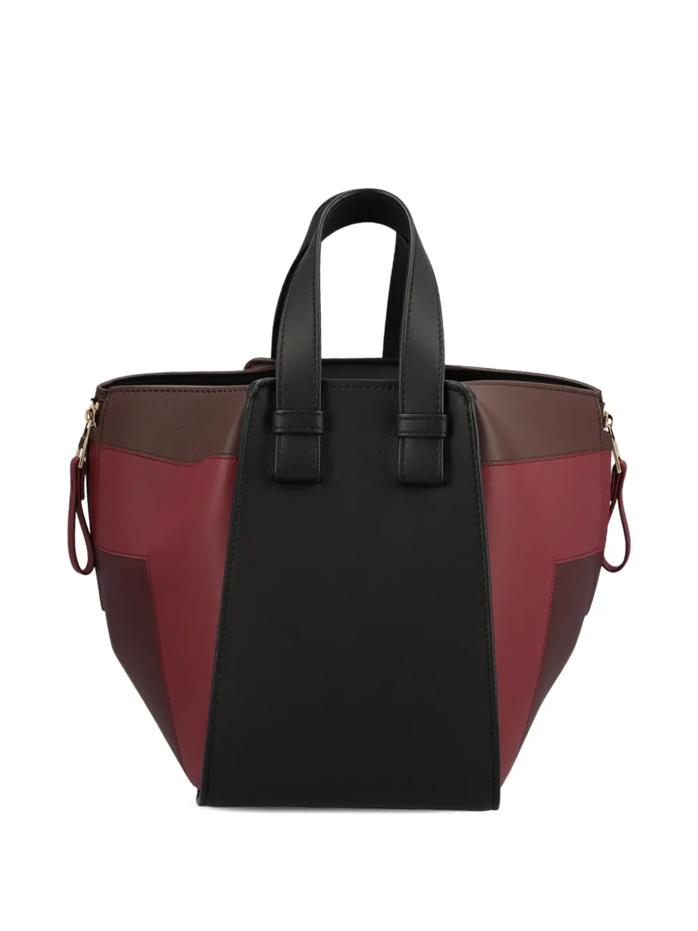 LOEWE x Albers Hammock leren shopper met vlakken - Zwart