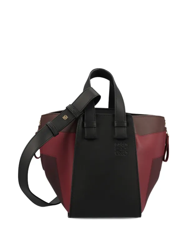 LOEWE x Albers Hammock Panelled Leather Tote Bag | Black | FARFETCH