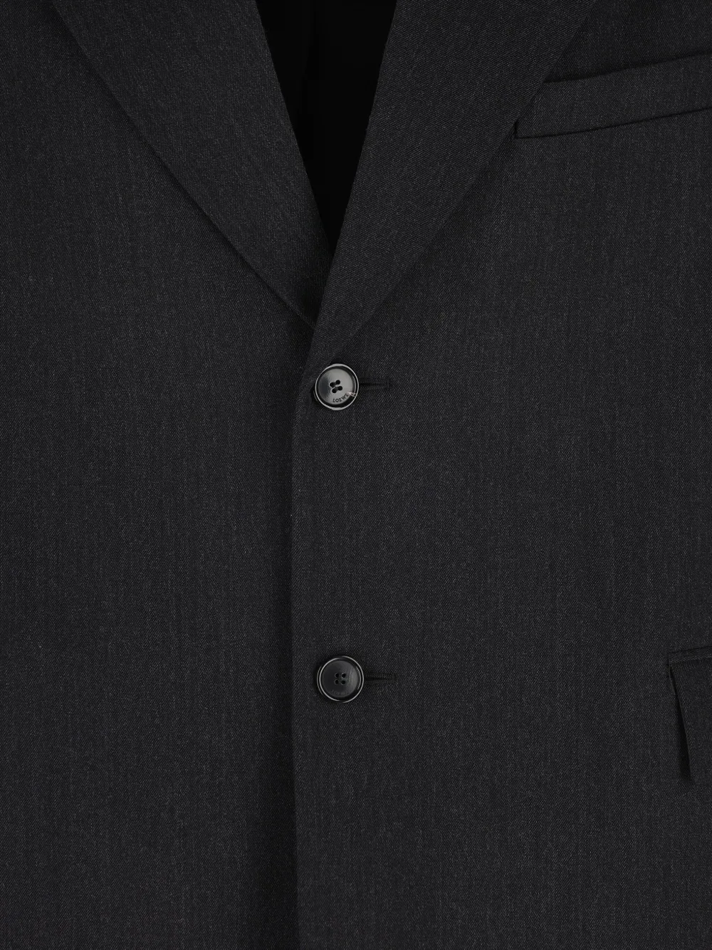 Loewe Buttoned Cropped Jacket In Black