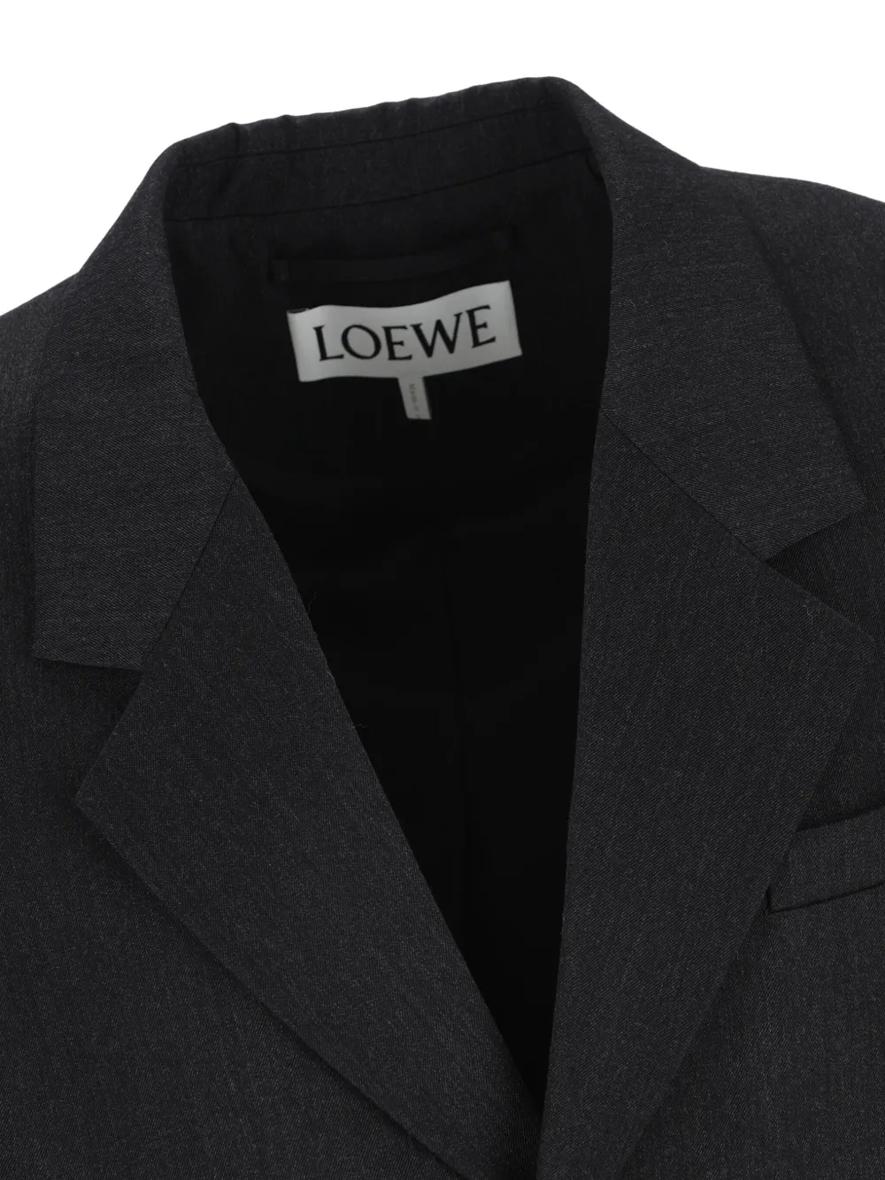 Loewe Buttoned Cropped Jacket In Black