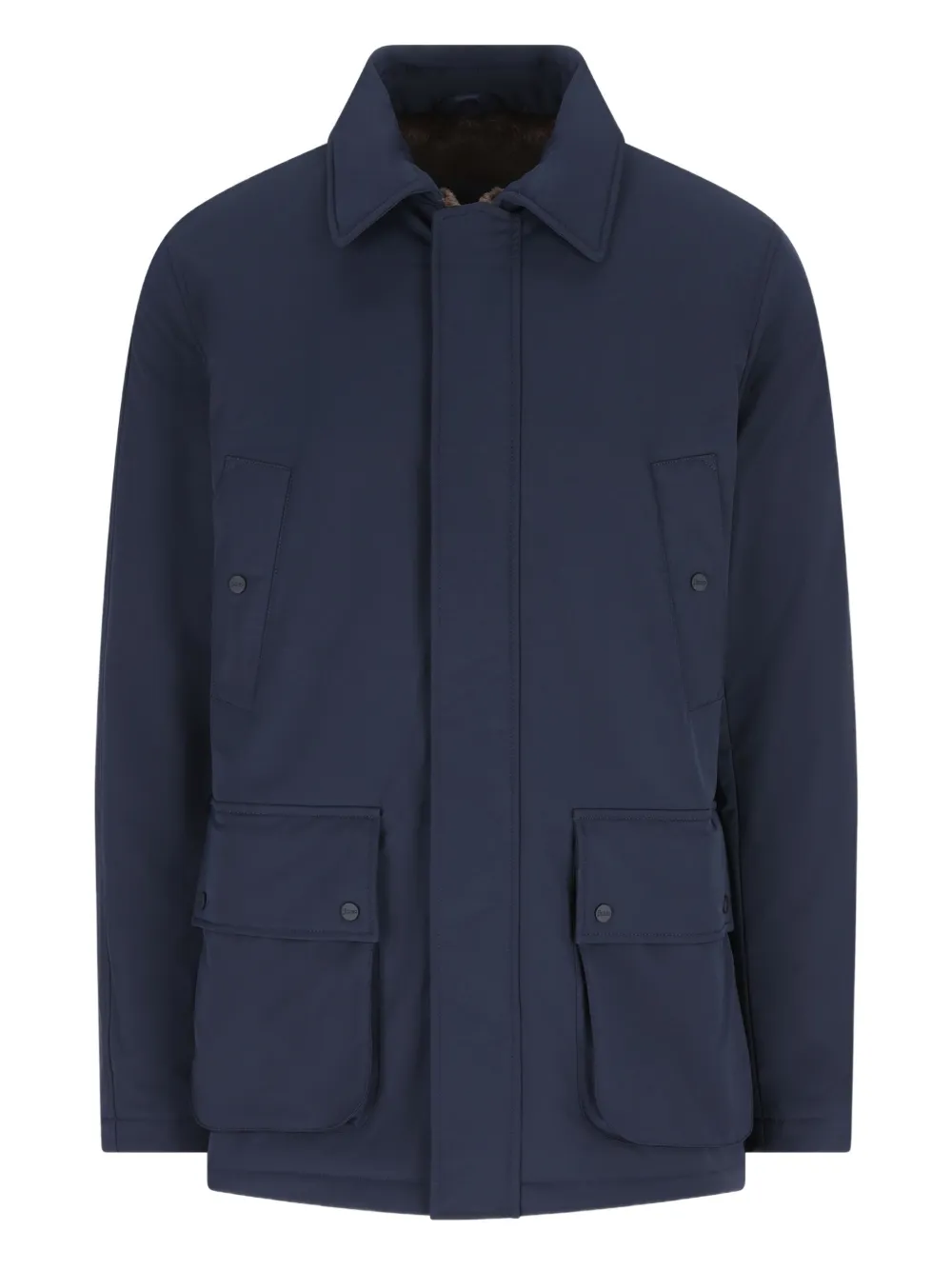 Herno Flap-pocket Padded Jacket In Blue