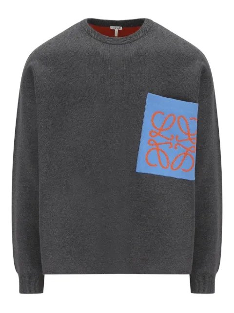 LOEWE logo-patch pocket sweater