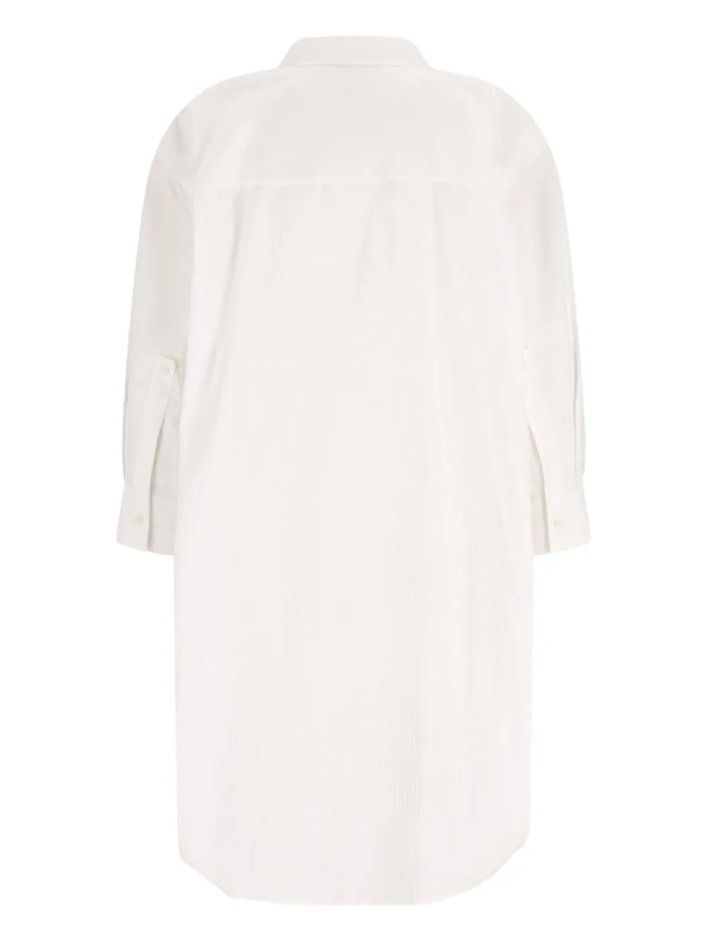 LOEWE Geplooide mini-jurk met cropped mouwen - Wit