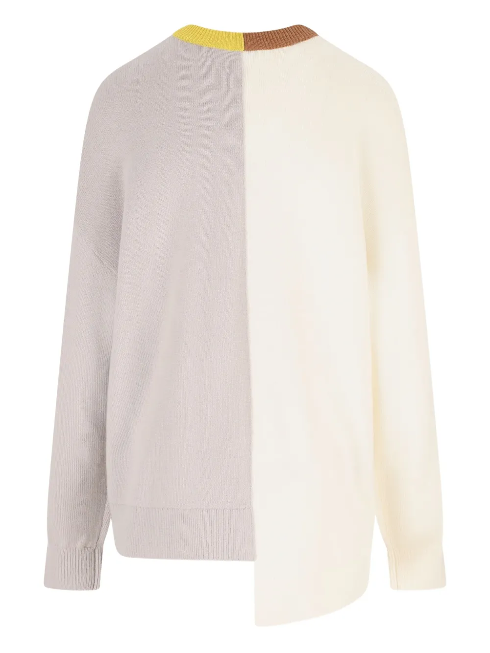 Loewe Colour-block Asymmetric Sweater In Black