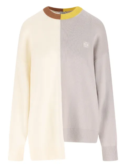 LOEWE colour-block asymmetric sweater