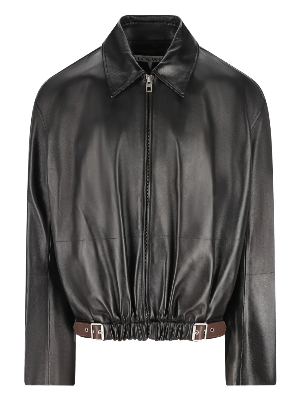 LOEWE belted leather jacket | Black | Image 1