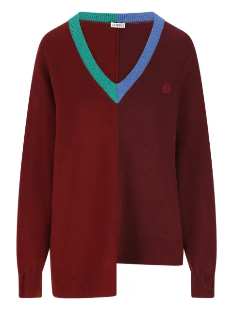 LOEWE colour-block asymmetric sweater