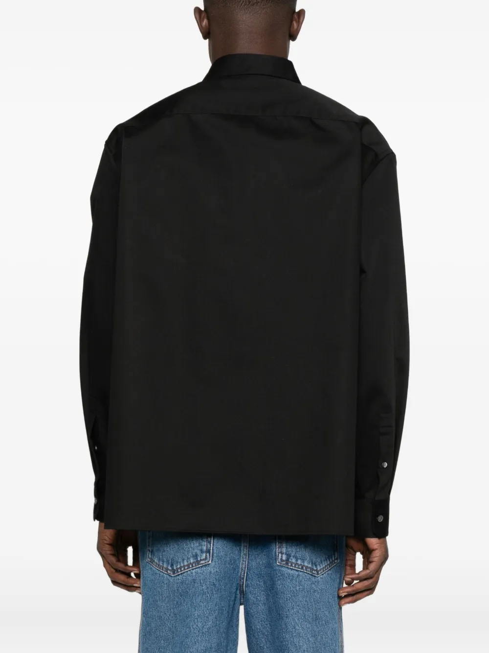 LOEWE Overhemd met reliëf logo Zwart