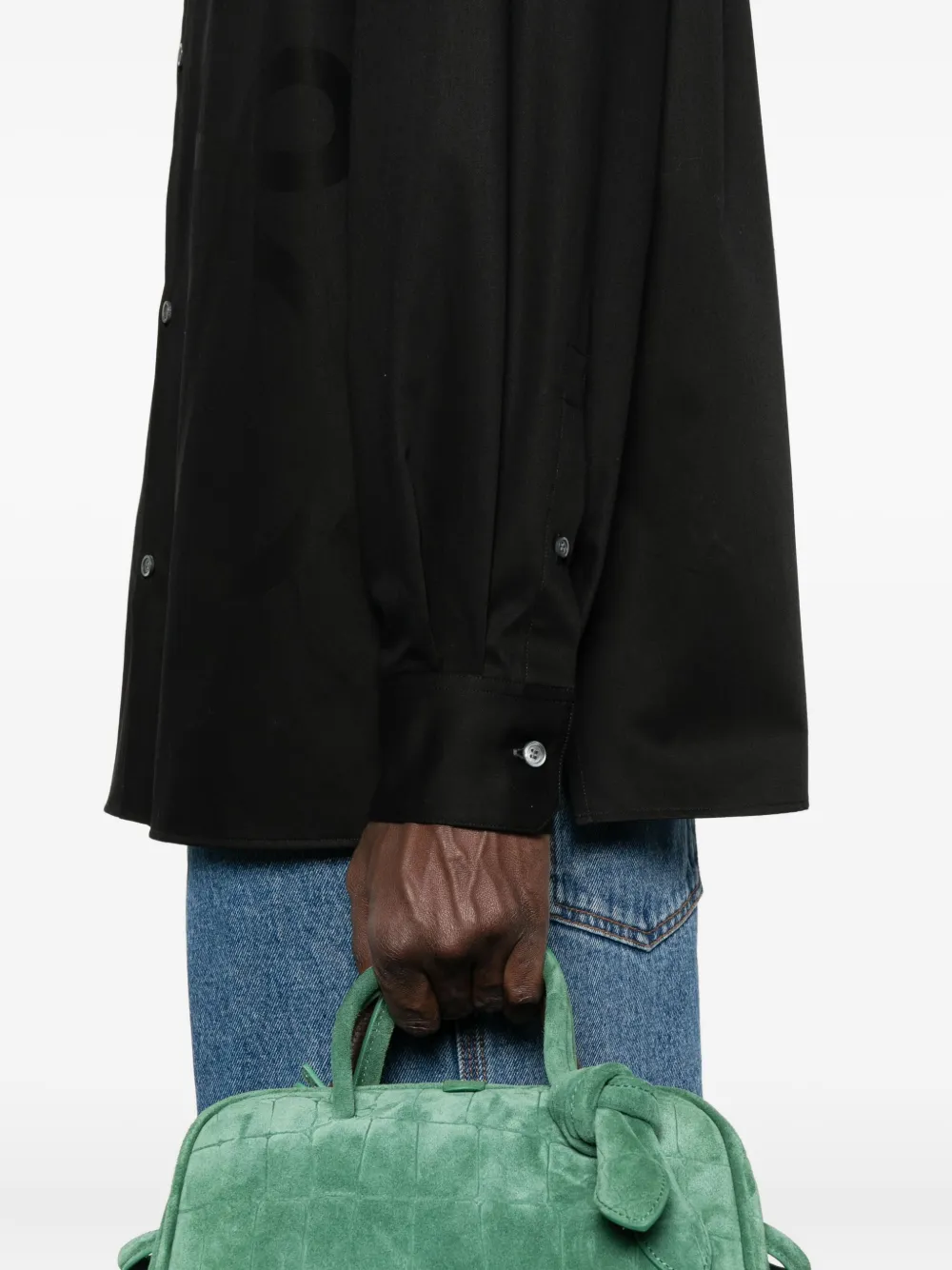 LOEWE Overhemd met reliëf logo Zwart