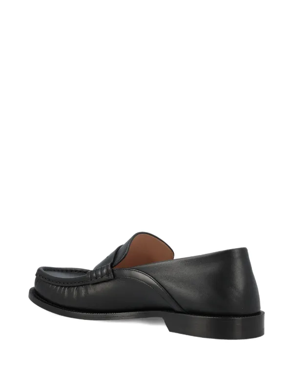 LOEWE Campo レザー ペニーローファー | ブラック | FARFETCH JP