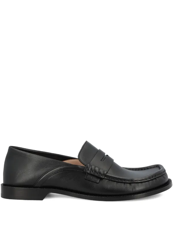LOEWE Campo レザー ペニーローファー | ブラック | FARFETCH JP